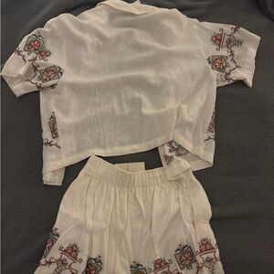 Embroidered White Top